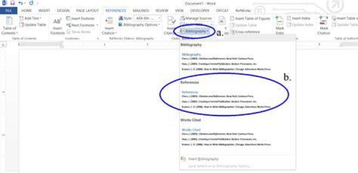 How do you easily cite in Word?