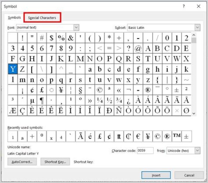 How do you insert special characters in pages IPAD?