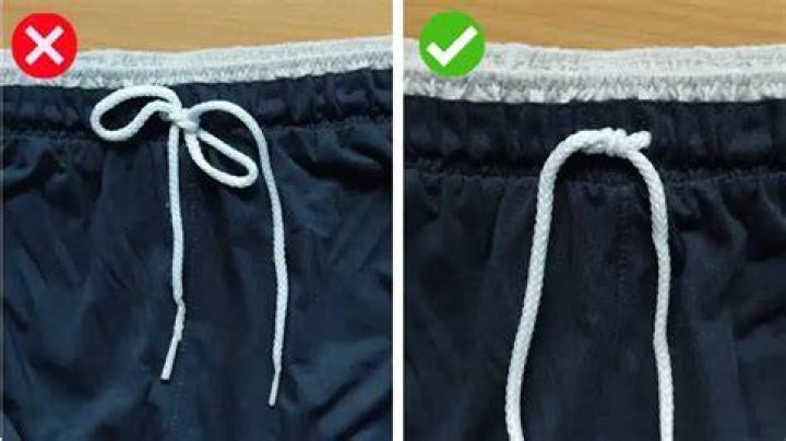 How do you tighten pants with string?