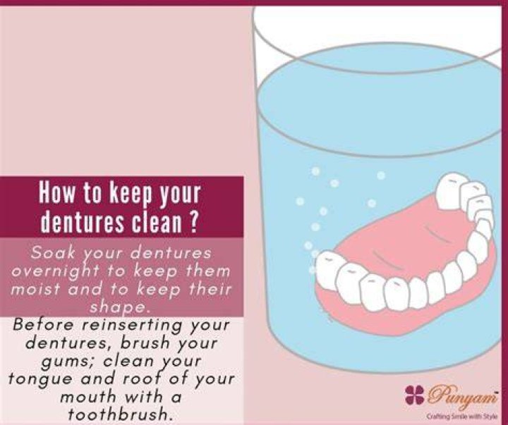 Should you keep dentures in water overnight?