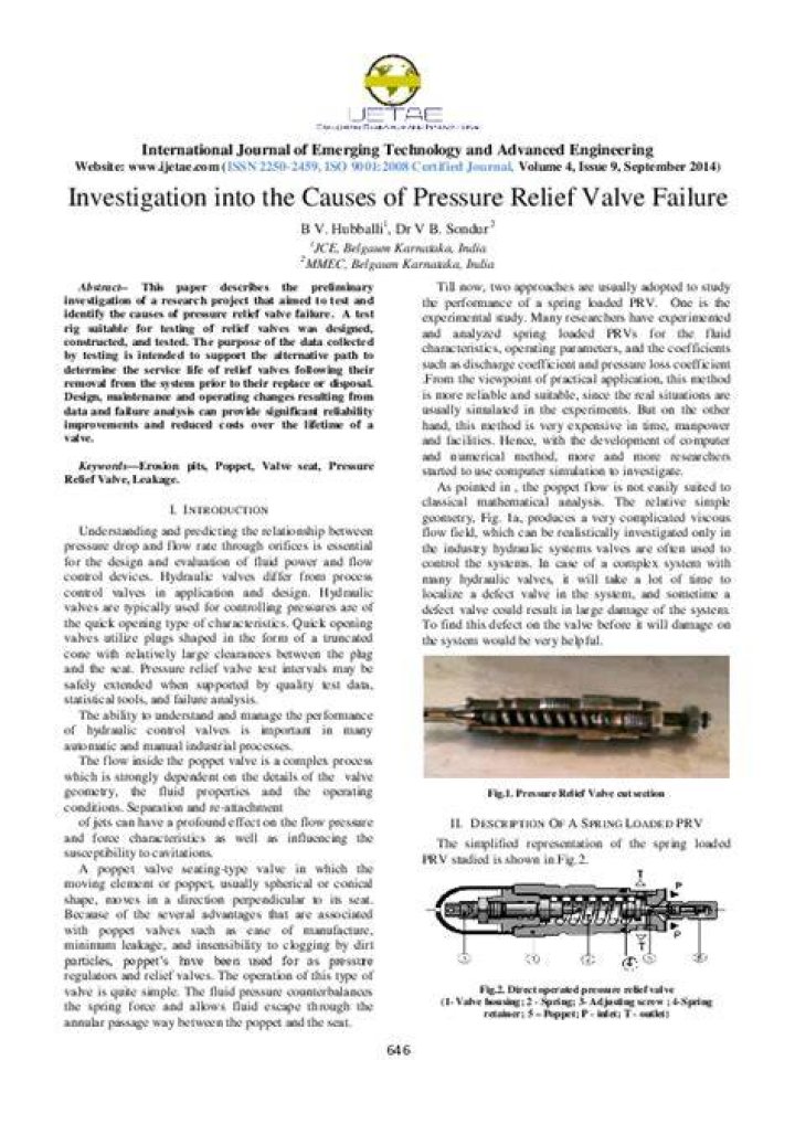 What happens when a relief valve fails?