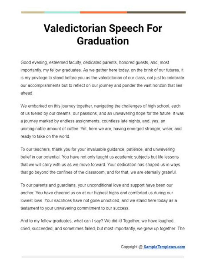 What qualifies you to be a valedictorian?