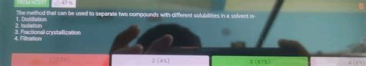 Which method can be used to separate two compounds with different solubility in solvent?