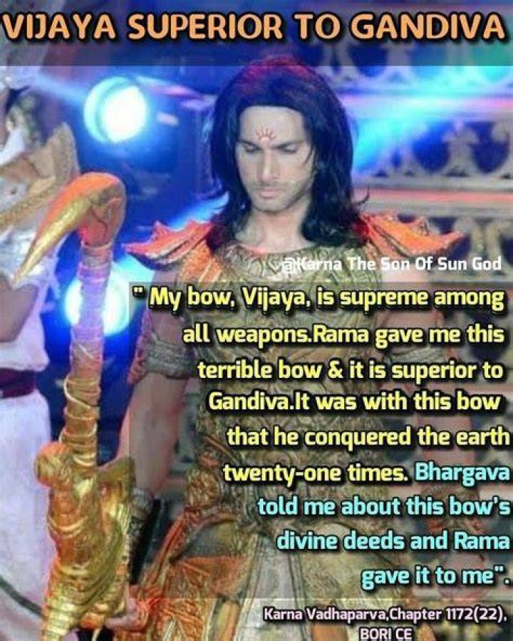 Who originally owned Karna's bow Vijaya?